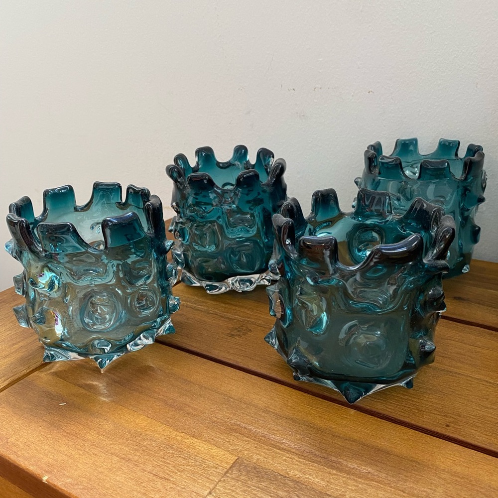 Set of 4 Glass Votives